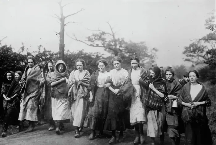 Framed Print : Colliery Lasses, British Coal strike, between c1910 and c1915. Creator: Bain News Service Framed Print : Colliery Lasses, British Coal strike, between c1910 and c1915. Creator: Bain News Service
