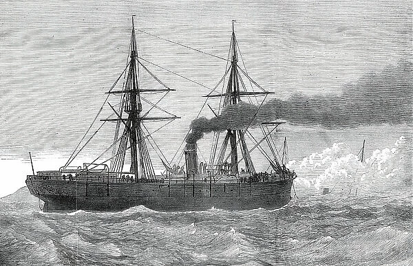 The Collision in Dover Bay: the Franconia backing from the Strathclyde, 1876. Creator: Unknown