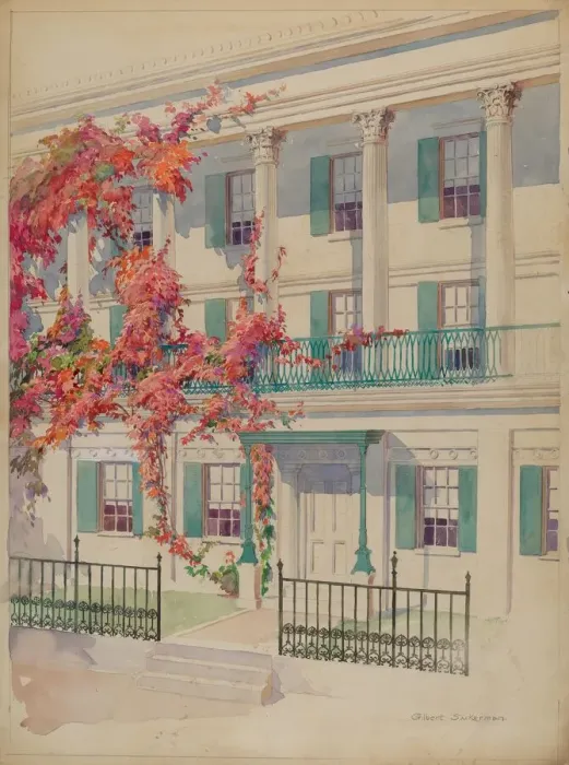Framed Print : Collonade, c. 1936. Creator: Gilbert Sackerman Framed Print : Collonade, c. 1936. Creator: Gilbert Sackerman