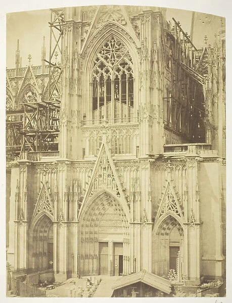 Cologne Cathedral, South Transept, 1854, printed 1854. Creators: Bisson Freres