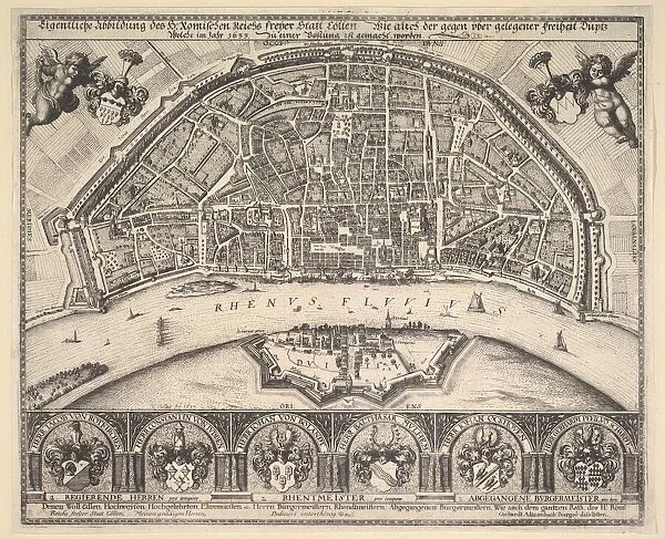Cologne and Deutz, 1635. Creator: Wenceslaus Hollar