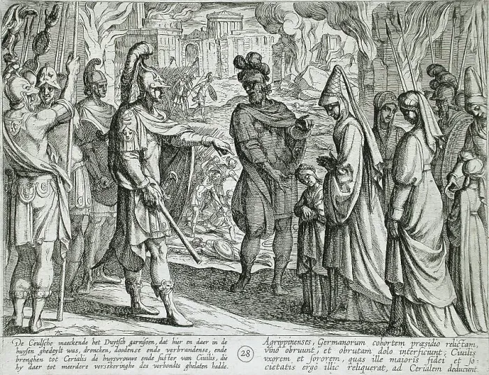 Framed Print : Cologne Troops Bring Civilis Wife and Sister to Cerialis, Publshed 1612. Creator: Antonio Tempesta Framed Print : Cologne Troops Bring Civilis Wife and Sister to Cerialis, Publshed 1612. Creator: Antonio Tempesta