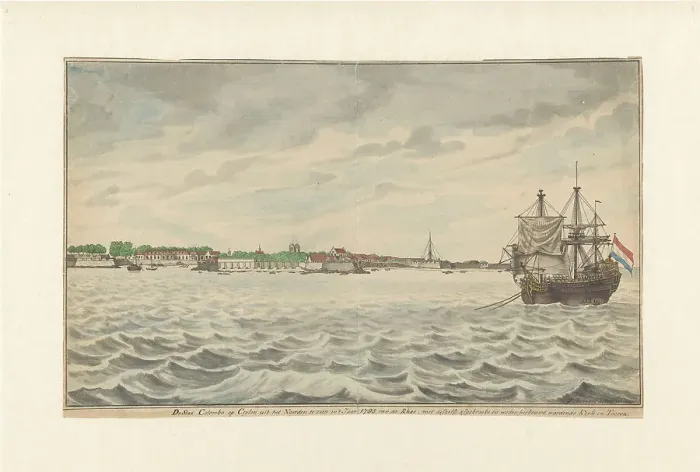 Framed Print : Colombo seen from the North, 1785. Creator: Jan Brandes Framed Print : Colombo seen from the North, 1785. Creator: Jan Brandes