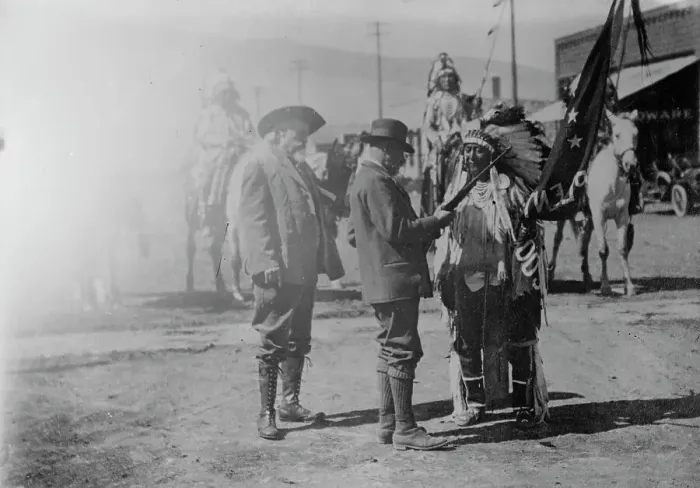 Framed Print : Colonel Cody & Prince of Monaco, 1913. Creator: Bain News Service Framed Print : Colonel Cody & Prince of Monaco, 1913. Creator: Bain News Service
