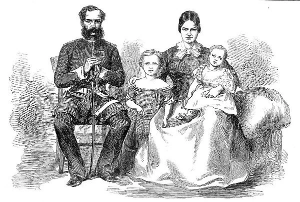 Colonel Inglis, the Commandant at Lucknow, and Mrs. Inglis and family, 1857. Creator: Unknown