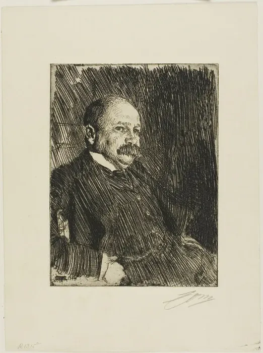 Framed Print : Colonel Lamont III (Bust), 1904. Creator: Anders Leonard Zorn Framed Print : Colonel Lamont III (Bust), 1904. Creator: Anders Leonard Zorn