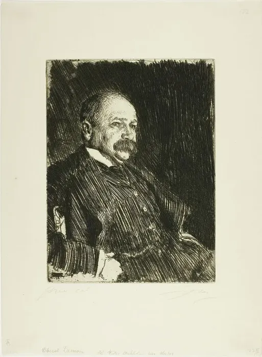 Framed Print : Colonel Lamont III (Bust), 1904. Creator: Anders Leonard Zorn Framed Print : Colonel Lamont III (Bust), 1904. Creator: Anders Leonard Zorn