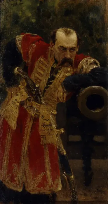Framed Print : Colonel of the Zaporizhian Host, 1880. Artist: Repin, Ilya Yefimovich (1844-1930) Framed Print : Colonel of the Zaporizhian Host, 1880. Artist: Repin, Ilya Yefimovich (1844-1930)