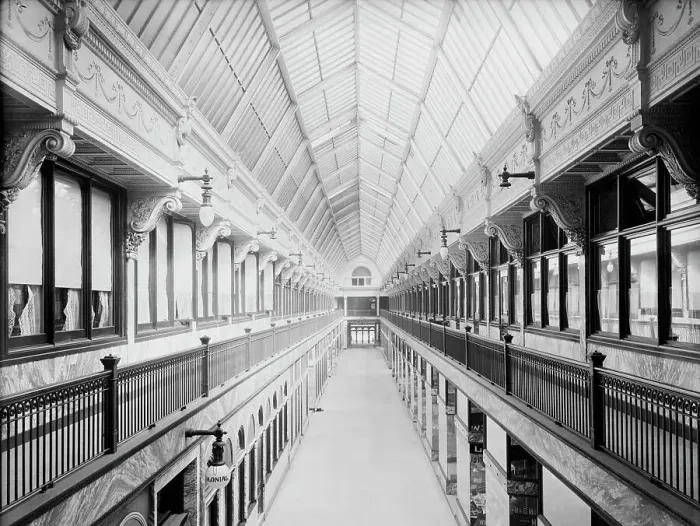 Framed Print : Colonial Arcade, Cleveland, ca 1900. Creator: Unknown Framed Print : Colonial Arcade, Cleveland, ca 1900. Creator: Unknown