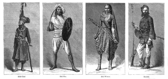 Framed Print : The Colonial Exhibition: India, some native types, 1886. Creator: Unknown Framed Print : The Colonial Exhibition: India, some native types, 1886. Creator: Unknown