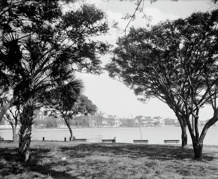 Framed Print : Colonial Lake, Charleston, S.C. between 1900 and 1910. Creator: Unknown Framed Print : Colonial Lake, Charleston, S.C. between 1900 and 1910. Creator: Unknown