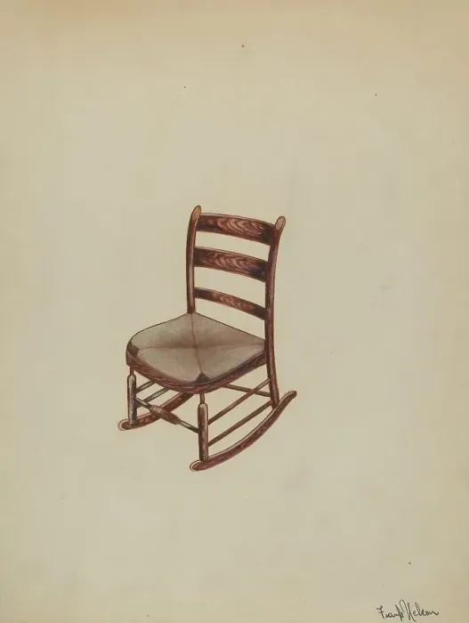 Framed Print : Colonial Rocker, c. 1936. Creator: Frank Nelson