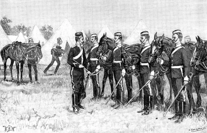 Framed Print : Colonial Volunteers: the Natal Carabineers, 1890. Creator: P Naumann Framed Print : Colonial Volunteers: the Natal Carabineers, 1890. Creator: P Naumann