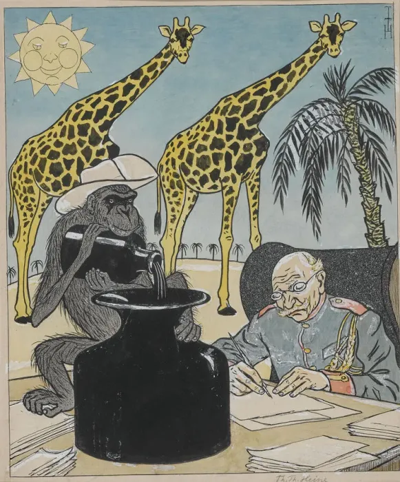Framed Print : The colonies cannot flourish under the German government, because the ink dries... 1903
