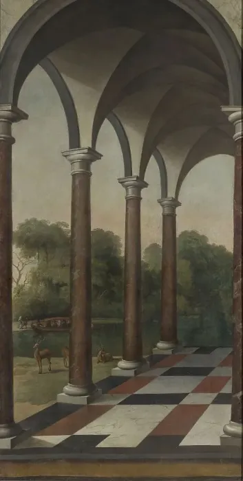 Framed Print : Colonnade giving onto a Park, 1660-1673. Creator: Barent Fabritius Framed Print : Colonnade giving onto a Park, 1660-1673. Creator: Barent Fabritius