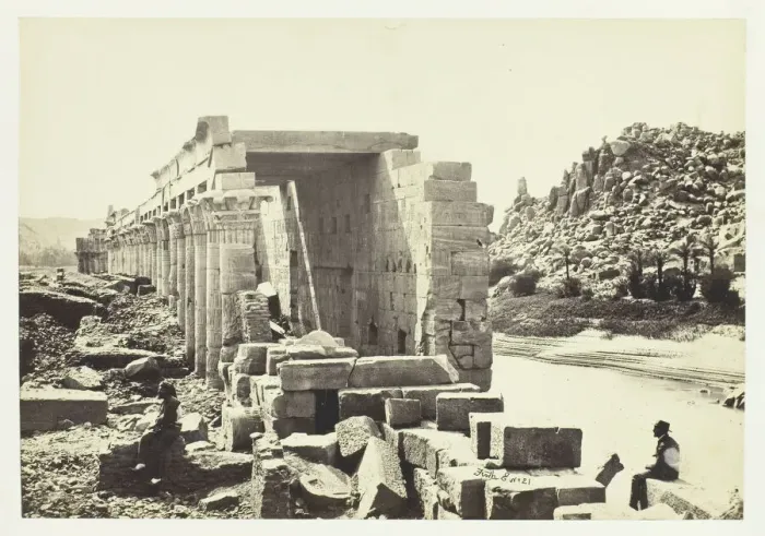 Framed Print : The Colonnade, Island of Philae, 1857. Creator: Francis Frith