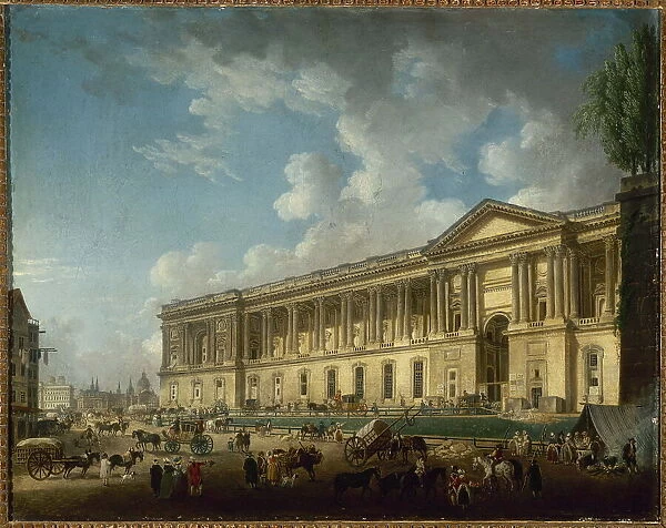 Colonnade of the Louvre after clearance, c1773. Creator: Pierre-Antoine Demachy