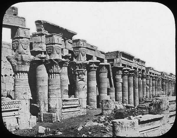 Colonnade, Philae Temple, Egypt, c1890. Artist: Newton & Co