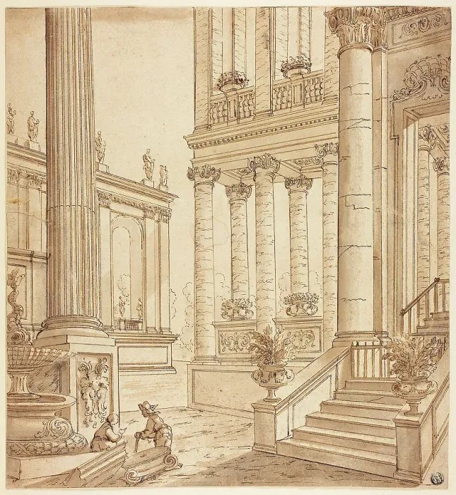 Framed Print : Colonnade Portico, n.d. Creator: Unknown Framed Print : Colonnade Portico, n.d. Creator: Unknown