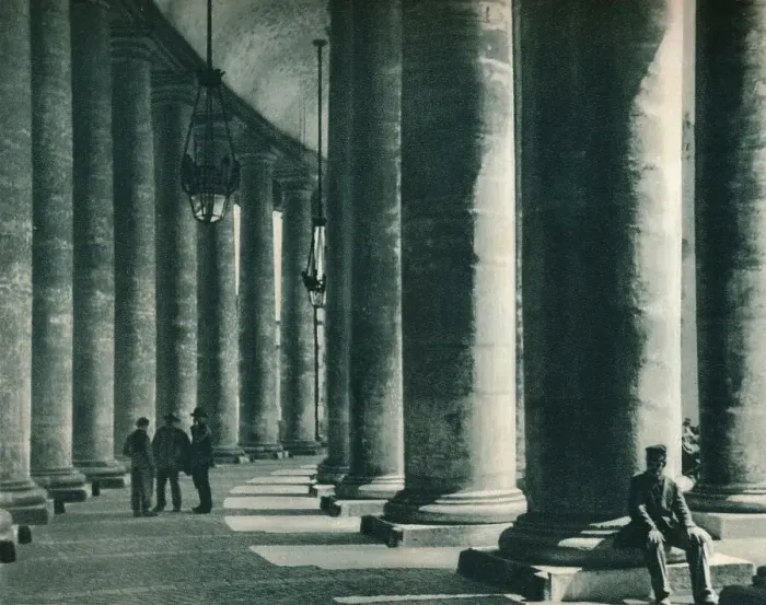 Framed Print : Part of the colonnade at St Peters Square, Rome, Italy, 1927. Artist: Eugen Poppel Framed Print : Part of the colonnade at St Peters Square, Rome, Italy, 1927. Artist: Eugen Poppel