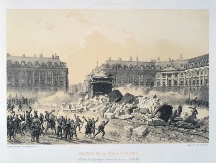 Framed Print : Colonne de la Place Vendome, Paris Commune, 16 May 1871 Framed Print : Colonne de la Place Vendome, Paris Commune, 16 May 1871