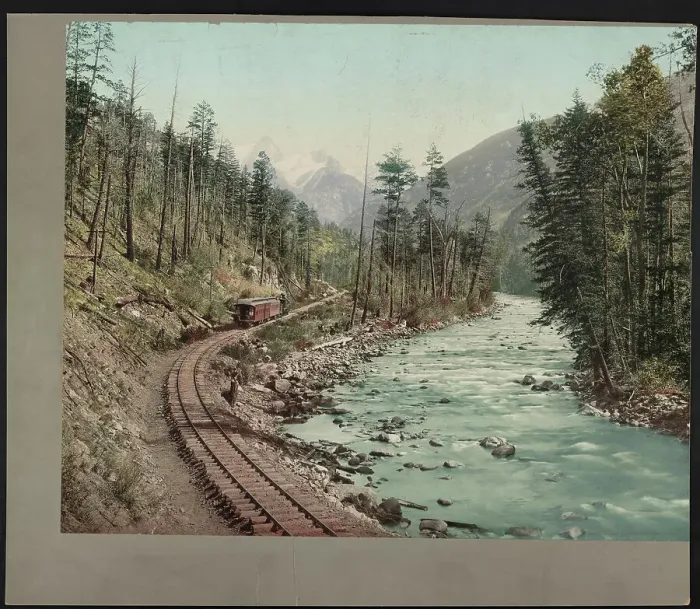 Framed Print : Colorado, Canon of the Rio las Animas, c1899. Creator: William H. Jackson Framed Print : Colorado, Canon of the Rio las Animas, c1899. Creator: William H. Jackson