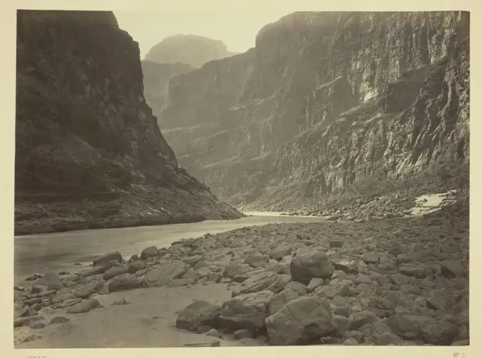 Framed Print : Colorado River, Mouth of Kanab Wash, Looking West, 1872. Creator: William H. Bell Framed Print : Colorado River, Mouth of Kanab Wash, Looking West, 1872. Creator: William H. Bell