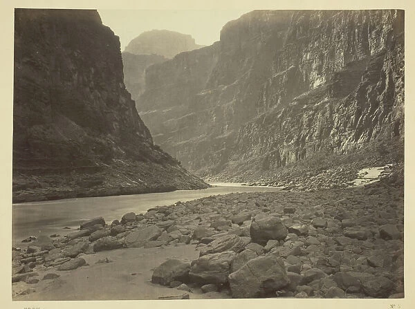 Colorado River, Mouth of Kanab Wash, Looking West, 1872. Creator: William H. Bell