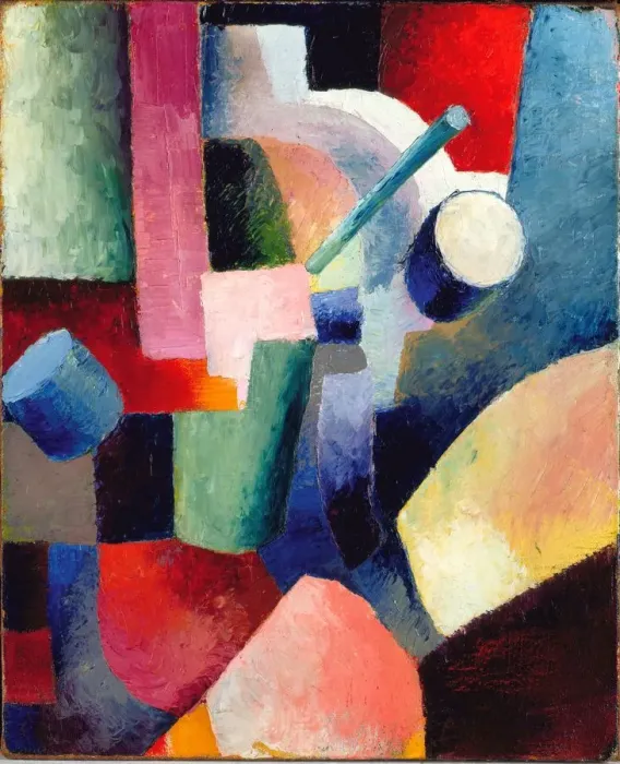 Framed Print : Colored Composition of Forms, 1914. Artist: Macke, August (1887-1914) Framed Print : Colored Composition of Forms, 1914. Artist: Macke, August (1887-1914)