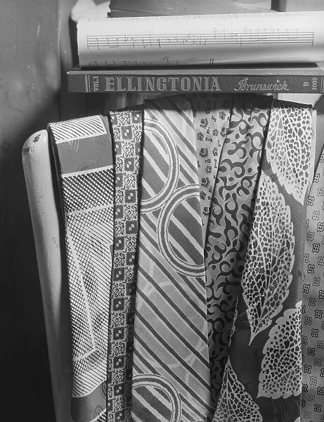 Colorful ties belonging to Duke Ellington, New York, 1943. Creator: Gordon Parks