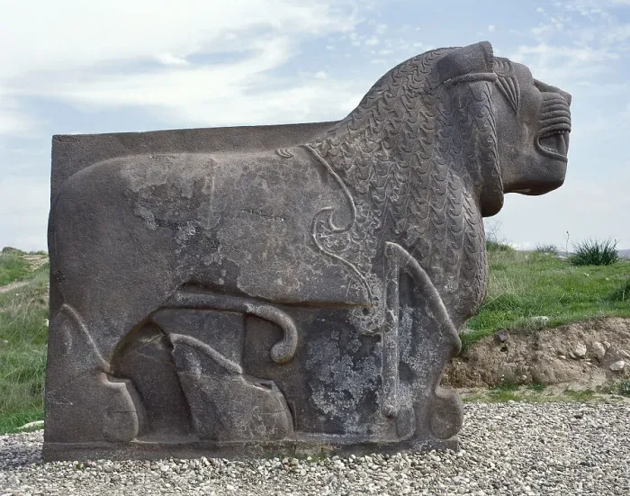 Framed Print : Colossal basalt lion, Neo-Hittite, Ain Dara Temple, Syria, 10th to 8th century BC. Creator: Unknown Framed Print : Colossal basalt lion, Neo-Hittite, Ain Dara Temple, Syria, 10th to 8th century BC. Creator: Unknown