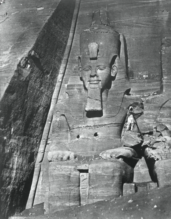 Framed Print : Colossal statue, Egypt, 1852. Artist: Maxime du Camp Framed Print : Colossal statue, Egypt, 1852. Artist: Maxime du Camp