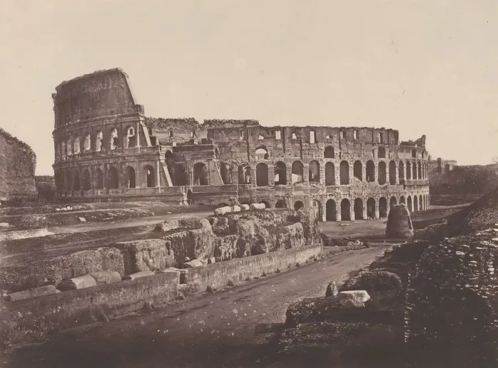 Framed Print : Colosseo (Anfiteatro di Flavio), 1848-52. Creator: Eugene Constant Framed Print : Colosseo (Anfiteatro di Flavio), 1848-52. Creator: Eugene Constant