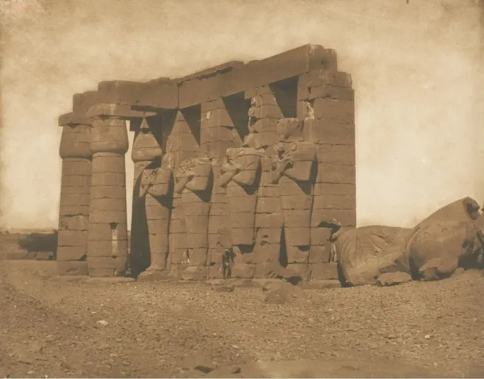 Framed Print : Colosses du Ramesseum, 1850. Creator: Maxime du Camp