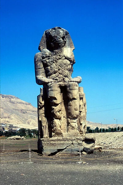 One of the Colossi of Memnon, near the Valley of the Kings, Egypt, 14th century BC
