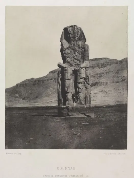 Framed Print : Colossol Monolith of Amenhotep III, Gournah, 1849-1851. Creator: Maxime Du Camp (French Framed Print : Colossol Monolith of Amenhotep III, Gournah, 1849-1851. Creator: Maxime Du Camp (French