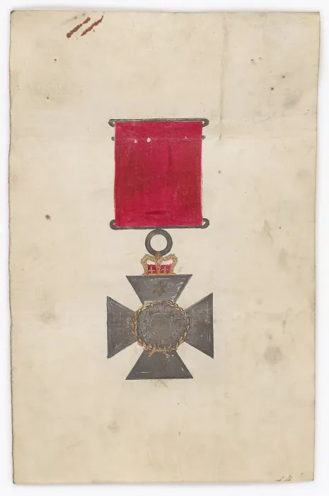Framed Print : Coloured drawing of the New Zealand Cross, c.1871. Creator: Unknown Framed Print : Coloured drawing of the New Zealand Cross, c.1871. Creator: Unknown