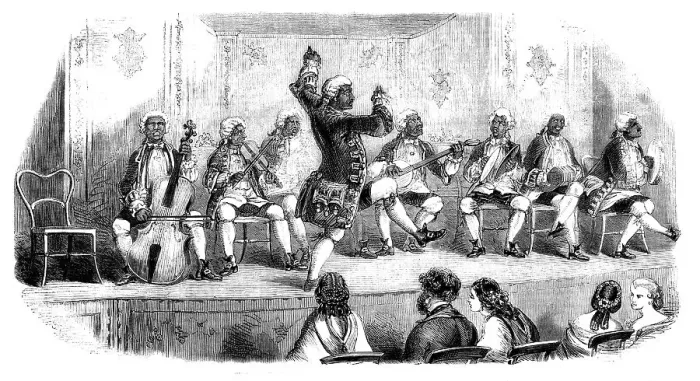 Framed Print : The Coloured Opera Troupe at the Oxford Street Gallery, 1858. Creator: Unknown Framed Print : The Coloured Opera Troupe at the Oxford Street Gallery, 1858. Creator: Unknown