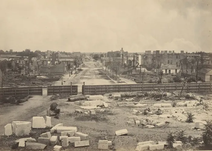 Framed Print : Columbia from the Capitol, 1860s. Creator: George N. Barnard Framed Print : Columbia from the Capitol, 1860s. Creator: George N. Barnard