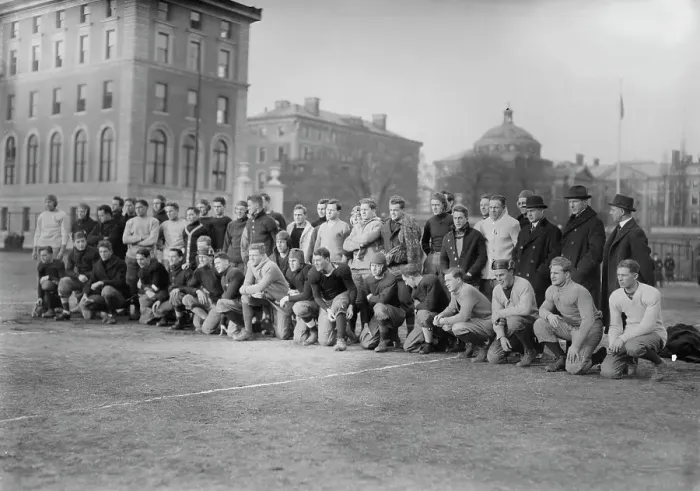 Framed Print : Columbia football squads, 1914. Creator: Bain News Service Framed Print : Columbia football squads, 1914. Creator: Bain News Service