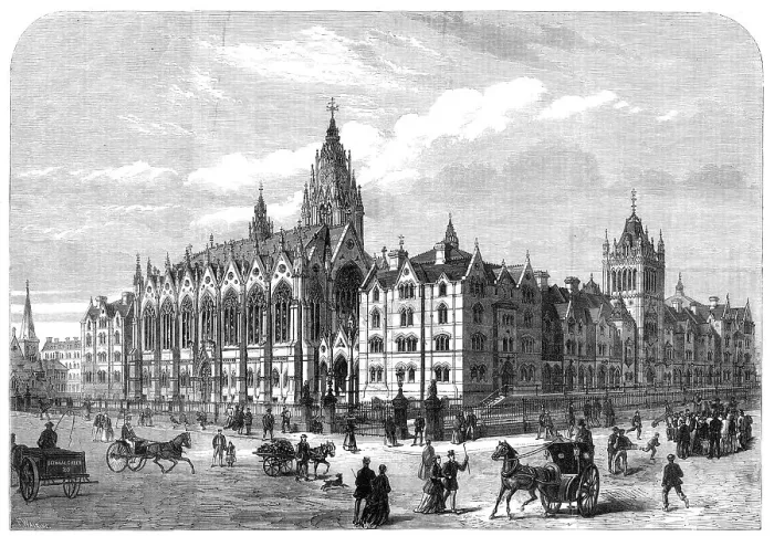 Framed Print : Columbia Market, Bethnal-Green, built by Miss Burdett-Coutts, opened on Wednesday, 1869. Creator: F. Watkins Framed Print : Columbia Market, Bethnal-Green, built by Miss Burdett-Coutts, opened on Wednesday, 1869. Creator: F. Watkins