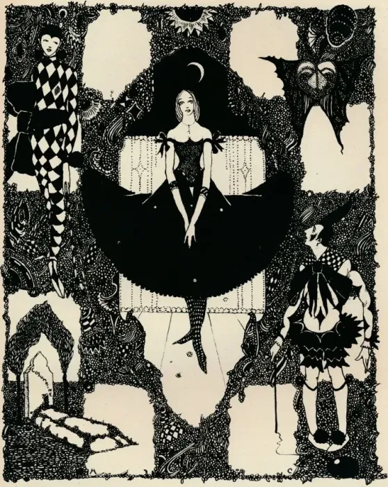 Framed Print : Columbine, c 1900-1930, (1925). Artist: Harry Clarke Framed Print : Columbine, c 1900-1930, (1925). Artist: Harry Clarke