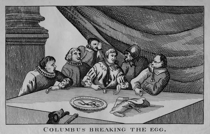 Framed Print : Columbus Breaking The Egg, c1815. Creator: William Davison Framed Print : Columbus Breaking The Egg, c1815. Creator: William Davison