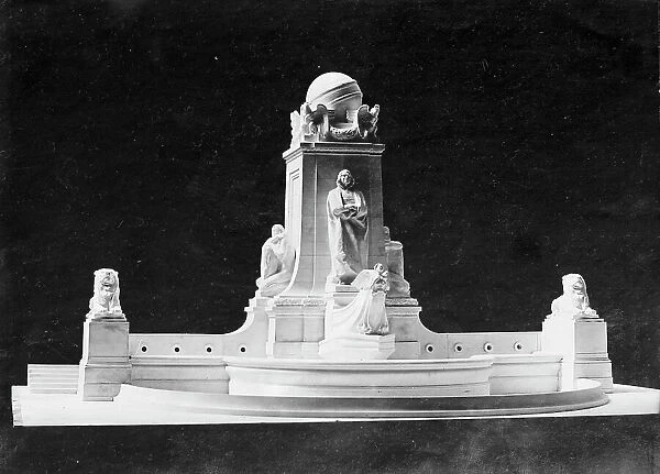 Columbus Memorial - Construction, 1912. Creator: Harris & Ewing. Columbus Memorial - Construction, 1912. Creator: Harris & Ewing