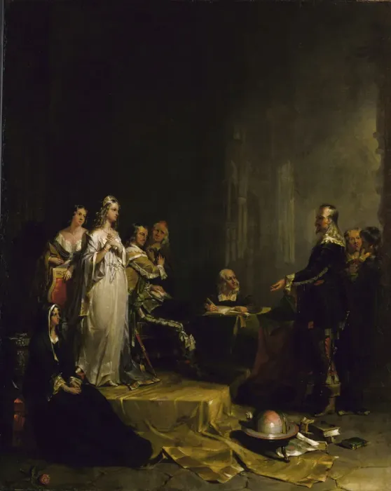 Framed Print : Columbus before the Queen, 1841. Creator: Peter Frederick Rothermel Framed Print : Columbus before the Queen, 1841. Creator: Peter Frederick Rothermel