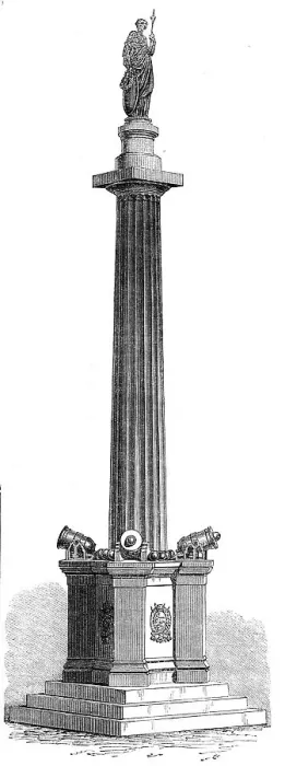 Framed Print : Column erected at St. Foye, Near Quebec, in memory of the French and English...in 1760, (1864). Creator: Unknown Framed Print : Column erected at St. Foye, Near Quebec, in memory of the French and English...in 1760, (1864). Creator: Unknown