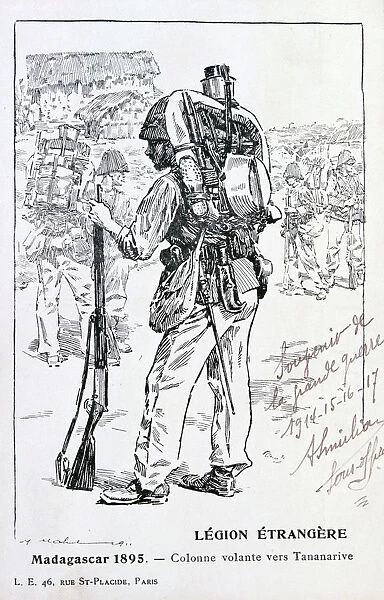 A column of the French Foreign Legion advancing towards Tananarive, Madagascar, 1895