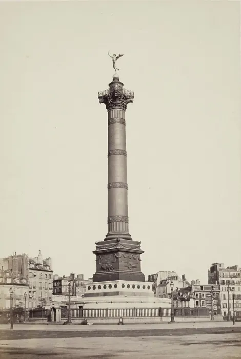 Framed Print : Column of July, Paris, between 1860 and 1870. Creator: Edouard Baldus Framed Print : Column of July, Paris, between 1860 and 1870. Creator: Edouard Baldus