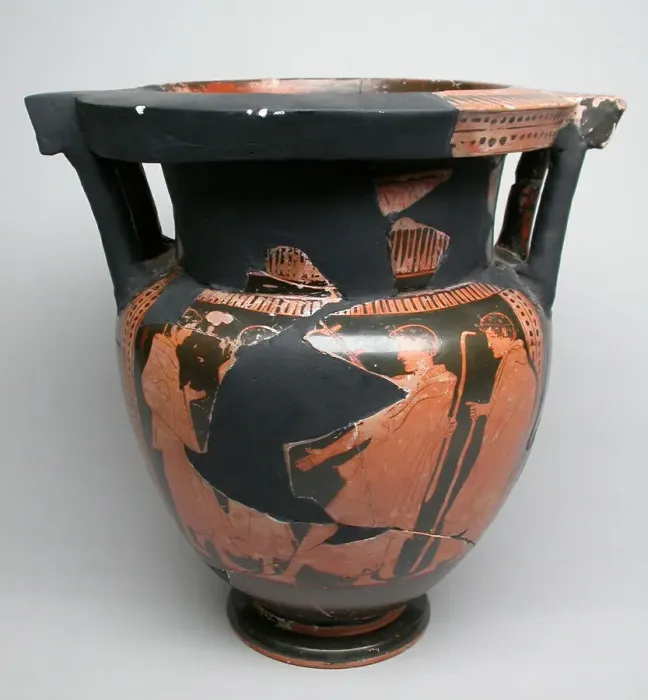 Framed Print : Column-Krater (Mixing Bowl), about 450 BCE. Creator: Painter of London E 489 Framed Print : Column-Krater (Mixing Bowl), about 450 BCE. Creator: Painter of London E 489