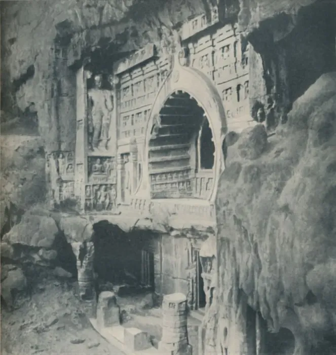 Framed Print : Columns and Architrave Chiselled from the Rock with Wondrous Skill, c1935